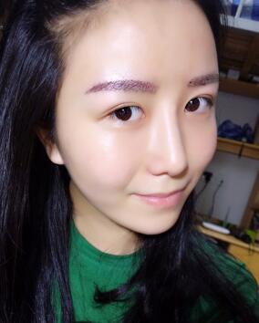 眉毛種植第二天